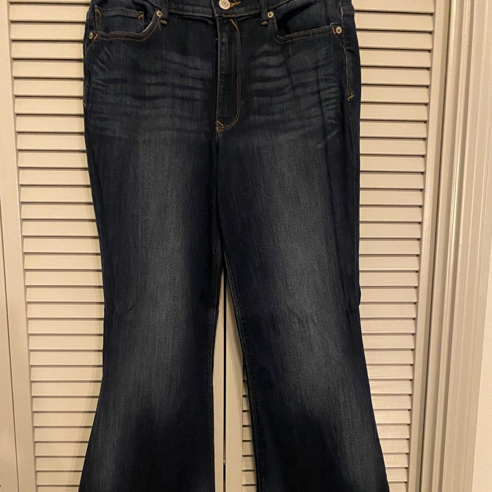 High waisted wide leg jeans